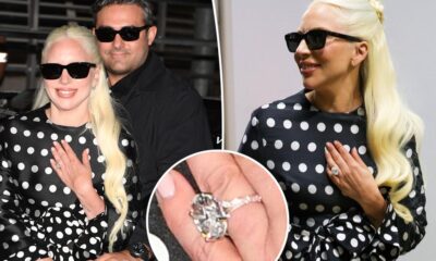 Lady Gaga show off Her Gargantuan Engagement Ring for the First Time at the Venice Film Festival